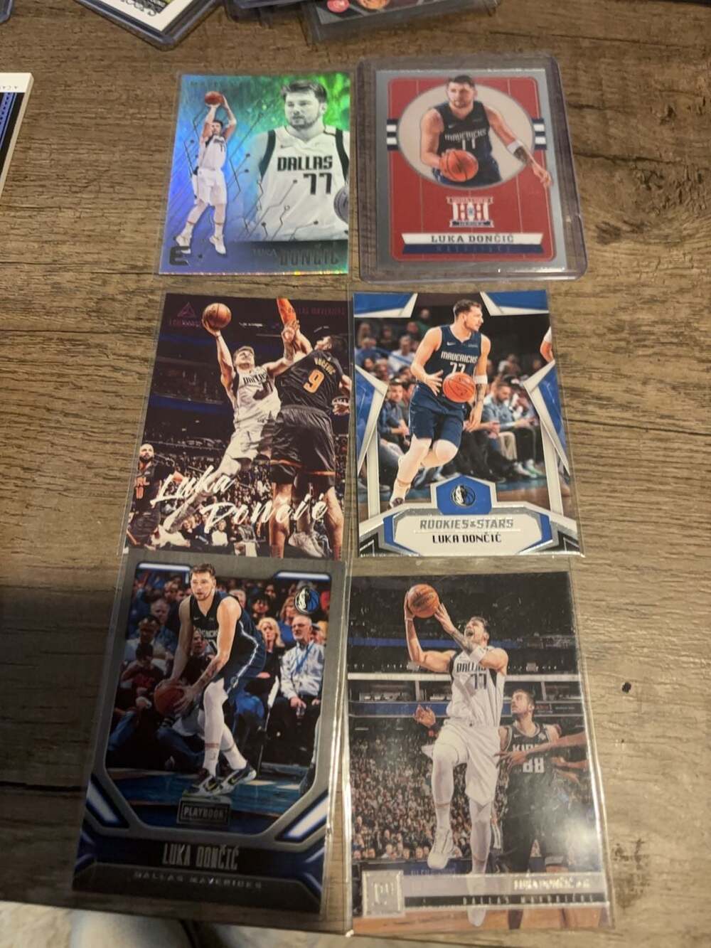 Lot of 6 Luka Doncic Panini Basketball Trading Cards